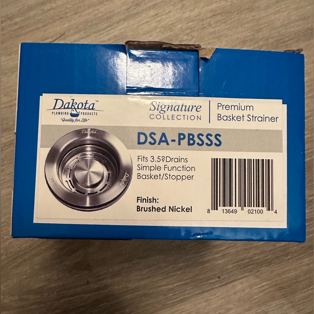 Dakota Premium Basket Sink Strainer/Stopper - Brushed Nickel